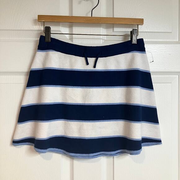 Free Assembly Blue White Stripe Sweater Knit Flare Skirt Girls Size L (10/12) - Picture 2 of 9
